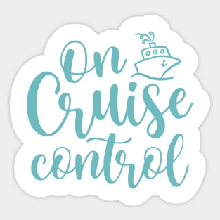 On Cruise Control Beach Vacation Funny Sticker